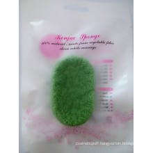 Wholesale Cleansing Sponge Green Tea 2014new 100% Natural Konjac Konnyaku Facial Puff Face Wash Cleansing Sponge